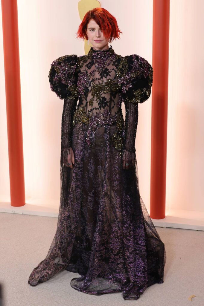 Jessie Buckley wearing Rodarte for the Oscars in 2023