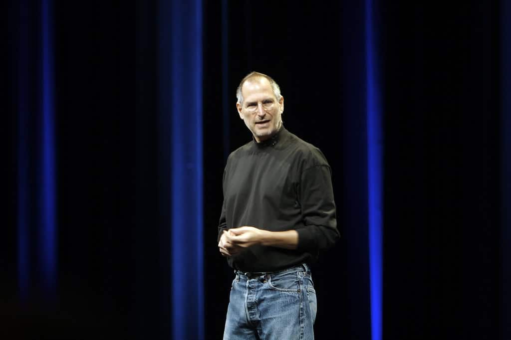 Steve Jobs storytelling on stage
